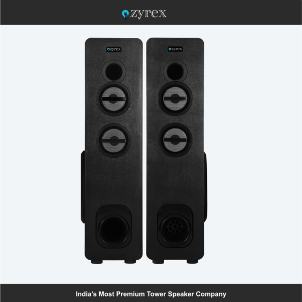 Zyrex Absolute 240W Floor Standing Tower Speaker with Wireless Mic. Support & LED Light - Image 2