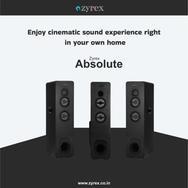 Zyrex Absolute 240W Floor Standing Tower Speaker with Wireless Mic. Support & LED Light - Image 6