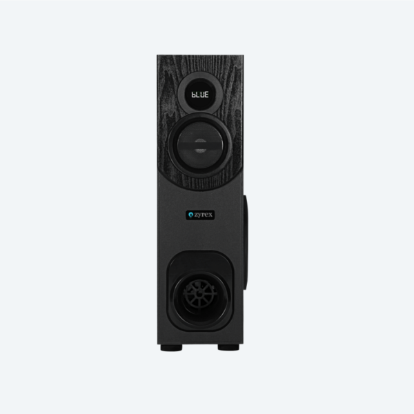 Zyrex Evo 80W Tower Speaker: Immersive Sound, LED Lights, Bluetooth & AUX Connectivity