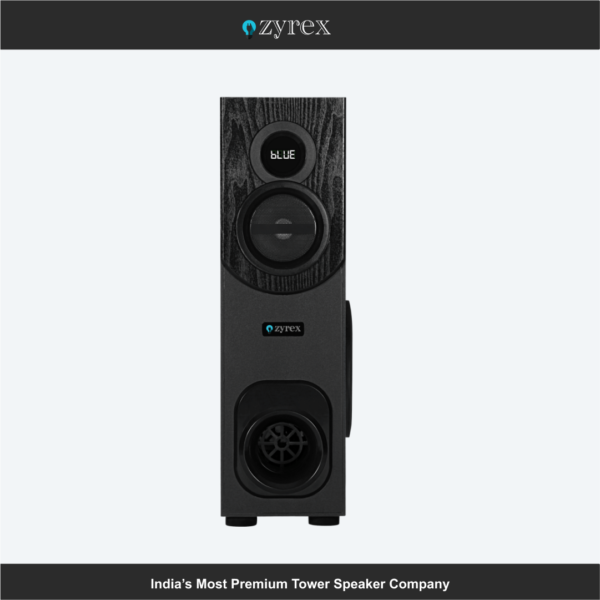 Zyrex Evo 80W Tower Speaker: Immersive Sound, LED Lights, Bluetooth & AUX Connectivity - Image 2